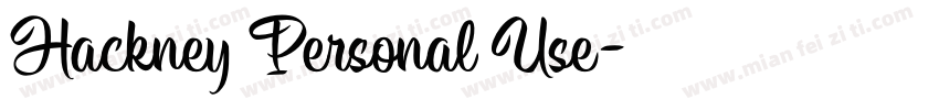 Hackney Personal Use字体转换